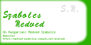 szabolcs medved business card